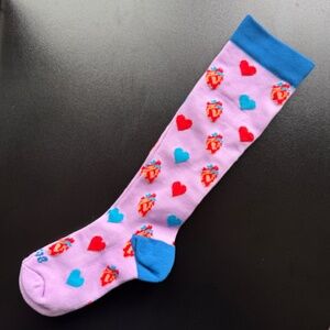 Clove Compression Socks, Small (W5-8.5), Happy Hearts, NWOT